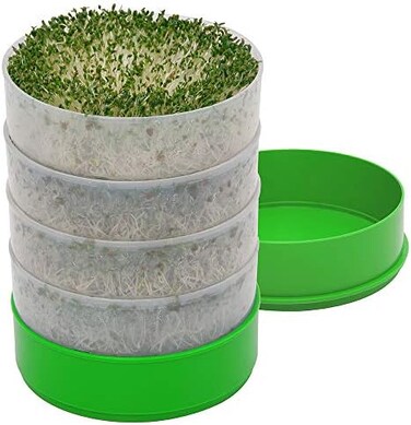 KITCHEN CROP VKP1200 Seed Sprouter,   6" Diameter Trays, 1 Oz Alfalfa Included