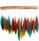 Gift Essentials Blue Handworks Santa Fe Chime, Sandblasted Glass and Found Wood Handcrafted Wind Chime