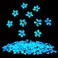 UNIME Glow in The Dark Garden Pebbles Stones Rocks for Yard and Walkways Decor, DIY Decorative Luminous Stones in Blue (200 PCS)