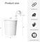 Dahey 10 Pcs Hanging Flower Pots Metal Iron Bucket Planter for Railing Fence Balcony Garden Home Decoration Flower Holders with Detachable Hooks, White, 4 Inches