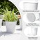 Dahey 10 Pcs Hanging Flower Pots Metal Iron Bucket Planter for Railing Fence Balcony Garden Home Decoration Flower Holders with Detachable Hooks, White, 4 Inches
