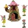PRETMANNS Fairy Garden Fairy Houses - Fairy Garden Accessories, Fairy Garden Ornaments - Fairies for Fairy Garden - Fairy House &amp; Fairies - Fairy Garden House Kit - 4 Pieces
