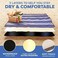 Scuddles Extra Large Double-Layered Blanket For Picnics And Outdoor Use, Waterproof, Suitable For Spring And Summer, Blue And White Striped, Great For The Beach And Camping On Grass, Waterproof And Sa