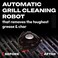 Grillbot Automatic Grill Brush for Outdoor Grills - BBQ Brush for Grill Cleaning Kit - BBQ Grill Cleaning Brush - Grill Cleaning Brush BBQ Grill Accessories Tools - Gifts for Men Dad (Black)