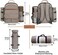 Sunflora (Beige) - Picnic Backpack For 4 Person Set Pack With Insulated Waterproof Pouch For Family Outdoor Camping (Brush Beige)