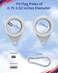 Loretoy BonyTek 2 Pack Aluminum Alloy Flag Pole Rings, 360 Degree Rotating Flagpole Flag Mounting Rings Spinning Flag Pole Kit with Carabiner for 0.75-1.00 Inch Diameter Flagpole (&Phi; 1 inch, Silver)