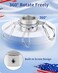 Loretoy BonyTek 2 Pack Aluminum Alloy Flag Pole Rings, 360 Degree Rotating Flagpole Flag Mounting Rings Spinning Flag Pole Kit with Carabiner for 0.75-1.00 Inch Diameter Flagpole (&Phi; 1 inch, Silver)