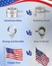 Loretoy BonyTek 2 Pack Aluminum Alloy Flag Pole Rings, 360 Degree Rotating Flagpole Flag Mounting Rings Spinning Flag Pole Kit with Carabiner for 0.75-1.00 Inch Diameter Flagpole (&Phi; 1 inch, Silver)