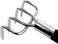 Garden Helper Japanese Rake Cultivator Long Handle 19" Heavy Duty Japanese Steel 4 Claw Wood Handle, Made in JAPAN, Hand Cultivator Tool for Digging, Weeding, Cultivating, Silver