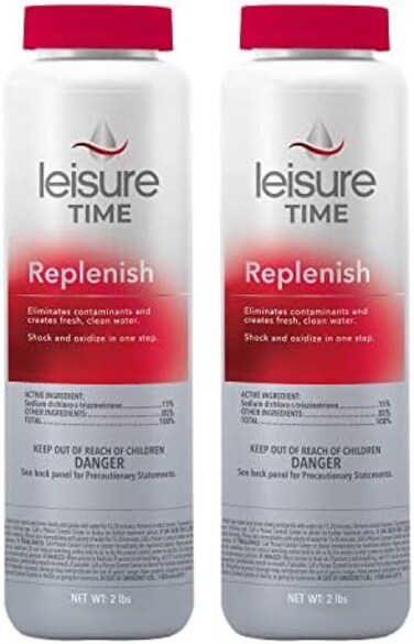 LEISURE TIME 45310 Spa Replenish Shock Oxidizer for Spas and Hot Tubs, 2-Pounds