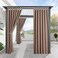 RYB HOME Outdoor Curtains for Porch - Blackout Waterproof Exterior Privacy Shades for Front Gazebo Garden Patio Door Garage, 1 Panel, Width 52 x Length 84 Inch, Mocha
