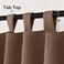 RYB HOME Outdoor Curtains for Porch - Blackout Waterproof Exterior Privacy Shades for Front Gazebo Garden Patio Door Garage, 1 Panel, Width 52 x Length 84 Inch, Mocha