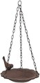 Upper Deck Hanging Birdbath Feeder Cast Iron Patio Garden Yard