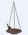 Upper Deck Hanging Birdbath Feeder Cast Iron Patio Garden Yard