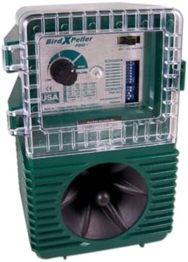 Bird-X - BXP-PRO2 BirdXPeller Pro Electronic Bird Repeller Version 2 for Crows, Blackbirds, Grackles, Cormorants, &amp; Ravens