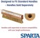 Sparta Pizza Oven Brush &amp; Scraper Head (only), 10" long, 1-1/4"L crimped brass wire bristles, full length lo-profile head, stainless steel scraper, threaded hole for handle, standard color 4029300-1
