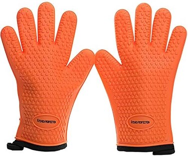 Kitchen perfection Kb Silicone Oven Gloves For Smoking - Extreme Heat Resistant Grilling Gloves - Handle Hot Food Directly On The Grill, Pan, And Pit   Waterproof Grilling Gloves   Super Value Set + 3