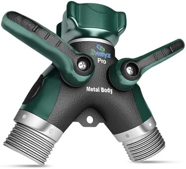 2wayz 2020 Version Secured, Bolted and Threaded All Metal Body Garden Hose Splitter