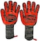 Dragon Knuckle Heat Resistant BBQ Gloves New and Improved to Withstand 1472&ordm;F - Grilling Barbecue Charcoal Grill Tools Kevlar Nomex Cut Resistant - Great Gift