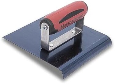 MARSHALLTOWN The Premier Line 162BD 6-Inch by 6-Inch Blue Steel Edger with DuraSoft Handle