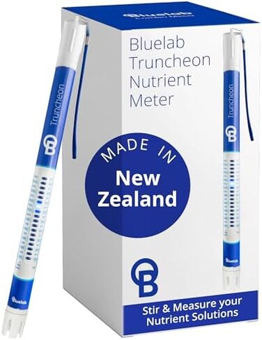 Bluelab Trunv2 Truncheon Nutrient Meter, Digital Conductivity Tester In Water (Scales Include: Ec, 500, Ppm 700, Cf, Tds) Tool For Hydroponic System And Indoor Plant Grow, White