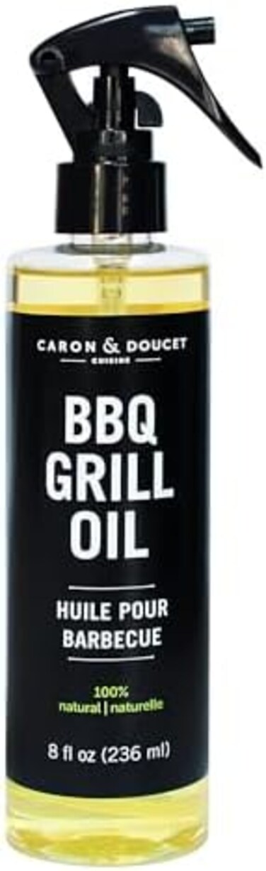 CARON &amp; DOUCET - BBQ Grill Cleaner Oil   100% Plant-Based &amp; Vegan   Best for Cleaning Barbeque Grills &amp; Grates   Use with Wooden Scrapers, Brushes, Accessories &amp; Tools   Great Gift for Dad! (8oz)