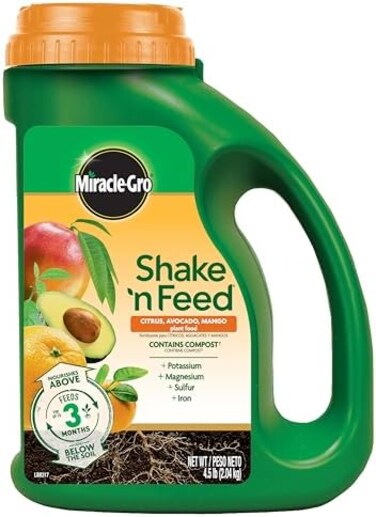 Miracle-Gro Shake 'N Feed Continuous Release Citrus, Avocado and Mango Plant Food Fertilizer