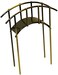 G &amp; F Products MiniGardenn 10030 Fairy Garden Miniature Mini Bridge, Rustic, 4" L x 1.25" W x 2.5" H with 2" Picks