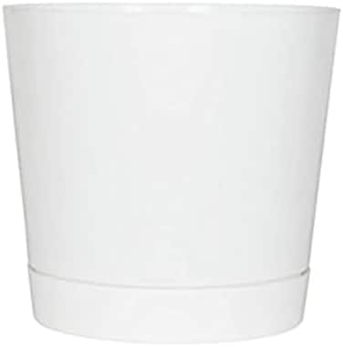 Novelty Majestic Full Depth Cylinder Pot, Glossy White, 10-Inch (10102)