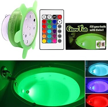 GlowTub Underwater Remote Controlled LED Colour Changing Light for bathtub spa
