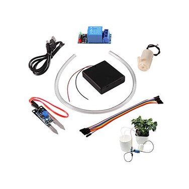 مجموعة مستشعر رطوبة التربة مدير نظام الري التلقائي مع مضخة مياه صغيرة لمجموعة اردوينو التي تصنعها بنفسك (نظام ري تلقائي)
