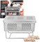 Camerons Products BBQ Smoker Box for Hot and Cold Smoke - Stainless Steel Barbecue Smoke Box includes 2 Fire Starters To Easily Infuse Smoky Flavor with Your Grill On or Off