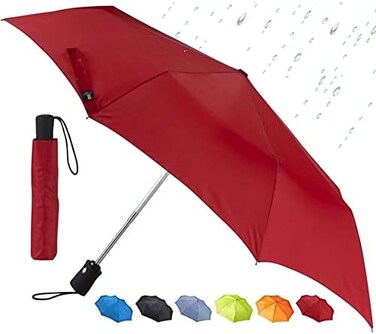 مظلة السفر لويس ان كلارك: نسيج مقاوم للرياح وطارد للماء، اغلاق وفتح تلقائي وضمان لمدة عام