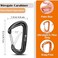 Favofit Carabiner Clips, 4 Pack, 12KN (2697 lbs) Heavy Duty Cari for Camping, Hiking, Outdoor and Gym etc, Small Carabiners for Dog Leash and Harness, Black and Orange