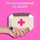 BLINGSTING First-Aid Clutch - 75 Essential Emergency Items - First-Aid Kit, Metallic Rose Gold Travel Case