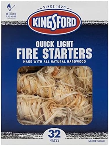 Kingsford Quick Light Fire Starters   Wooden Fire Starters Made with All Natural Hardwood for Grilling, Campfires, &amp; Outdoor Fireplaces   32 Count Fire Starter Rolls