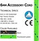 GM CLIMBING (Green, 6mm(dia.) x 6.2m) - GM CLIMBING 6mm Accessory Cord 12kN / 1220kg Double Braid Rope Black Pre Cut CE