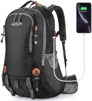 G4Free 50L Backpack Hiking Waterproof with Rain Cover Backpack Mountaineering Travel Camping Trekking Daypack Outdoor Sports for Men Women
