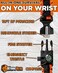 The Atomic Bear Paracord Bracelet (2 Pack) - Adjustable - Fire Starter - Loud Whistle - Perfect for Hiking, Camping, Fishing and Hunting - Black &amp; Black+Orange