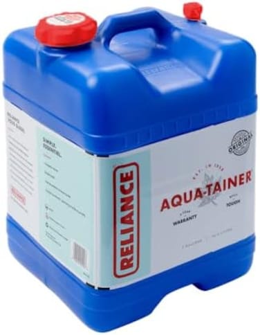 Reliance Controls Products Aqua-Tainer 7 Gallon Rigid Water Container, Blue, 11.3 Inch x 11.0 Inch x 15.3 Inch