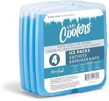 Fit &amp; Fresh Cool Coolers Ice Pack, 4 pack, Blue