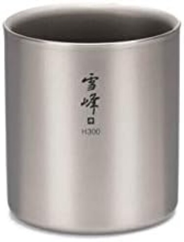 Snow Peak&rsquo;s Titanium H300 Stacking Mug, TW-123, Premium Titanium, Made in Japan, Ultralight for Camping, Backpacking Everyday Use, Lifetime Product Guarantee