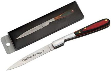 سزكو سبلايز سكين عود اسنان كاوبوي 212071-CB، فضي، بني