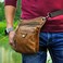 Le'aokuu Leg Bag Leg Pocket Motorcycle Leg Bag Waist Bag Genuine Leather Thigh Bag 3112