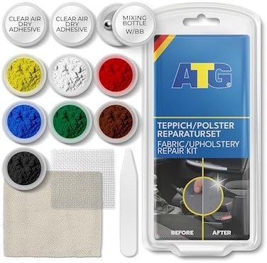 ATG Autozubeh&ouml;r-Teile-Gerl Carpet Upholstery Burn Hole Cut Rips Tears Repair Kit Carpet Kits Car Upholstery Repair