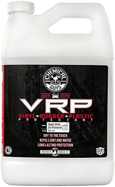 Chemical Guys Tvd_107 V.R.P. Vinyl, Rubber And Plastic Non-Greasy Dry-To-The-Touch Long Lasting Super Shine Dressing For Tires, Trim And More (1 Gal)