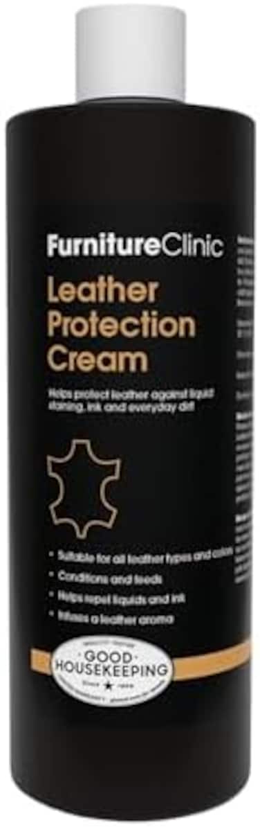Furniture Clinic Leather Protection Cream   2-in-1 Leather Conditioner &amp; Waterproofing Protector for Furniture, Shoes, Car Seats &amp; More   Prevent Stains while Nourishing   17oz/ 500ml