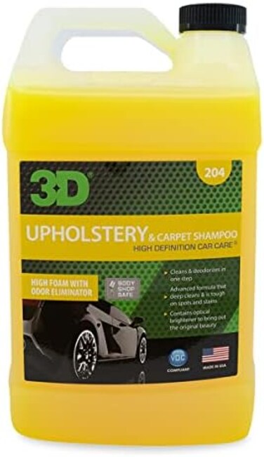 3D Upholstery &amp; Carpet Shampoo 1 Gallon ثري دي شامبو للمقاعد والسجاد