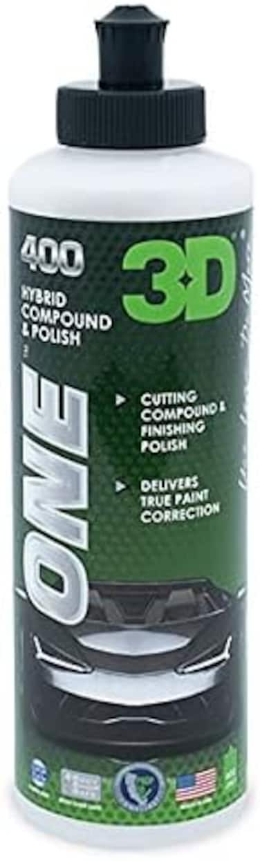 3D One Car Scratch &amp; Swirl Remover - Rubbing Compound &amp; Finishing Polish - Buffing Compound Swirl Remover - True Car Paint Correction 8oz.