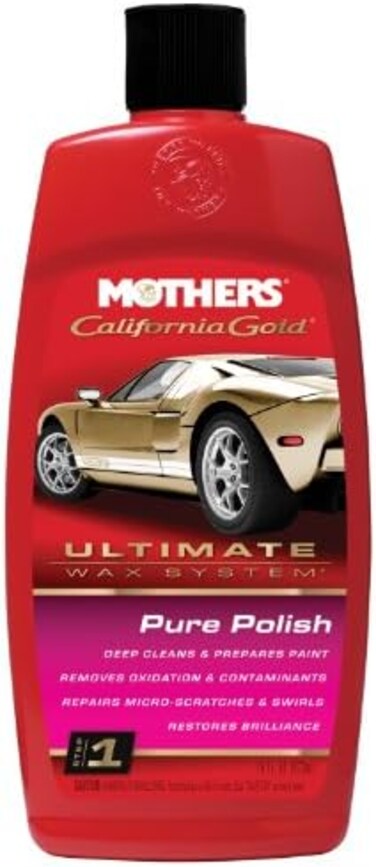 Mothers 07100-6 California Gold Pure Polish (Ultimate Wax System, Step 1) - 16 oz., (Pack of 6)
